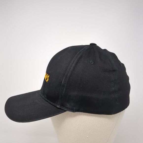Continental Fitted Hat Black One Size Embroidered Solid Vent Holes - Picture 3 of 8